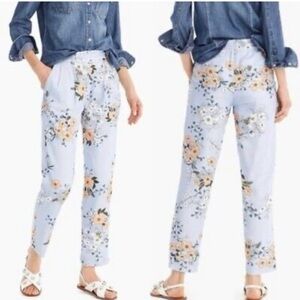 J.Crew Silk high rise pants in Floral